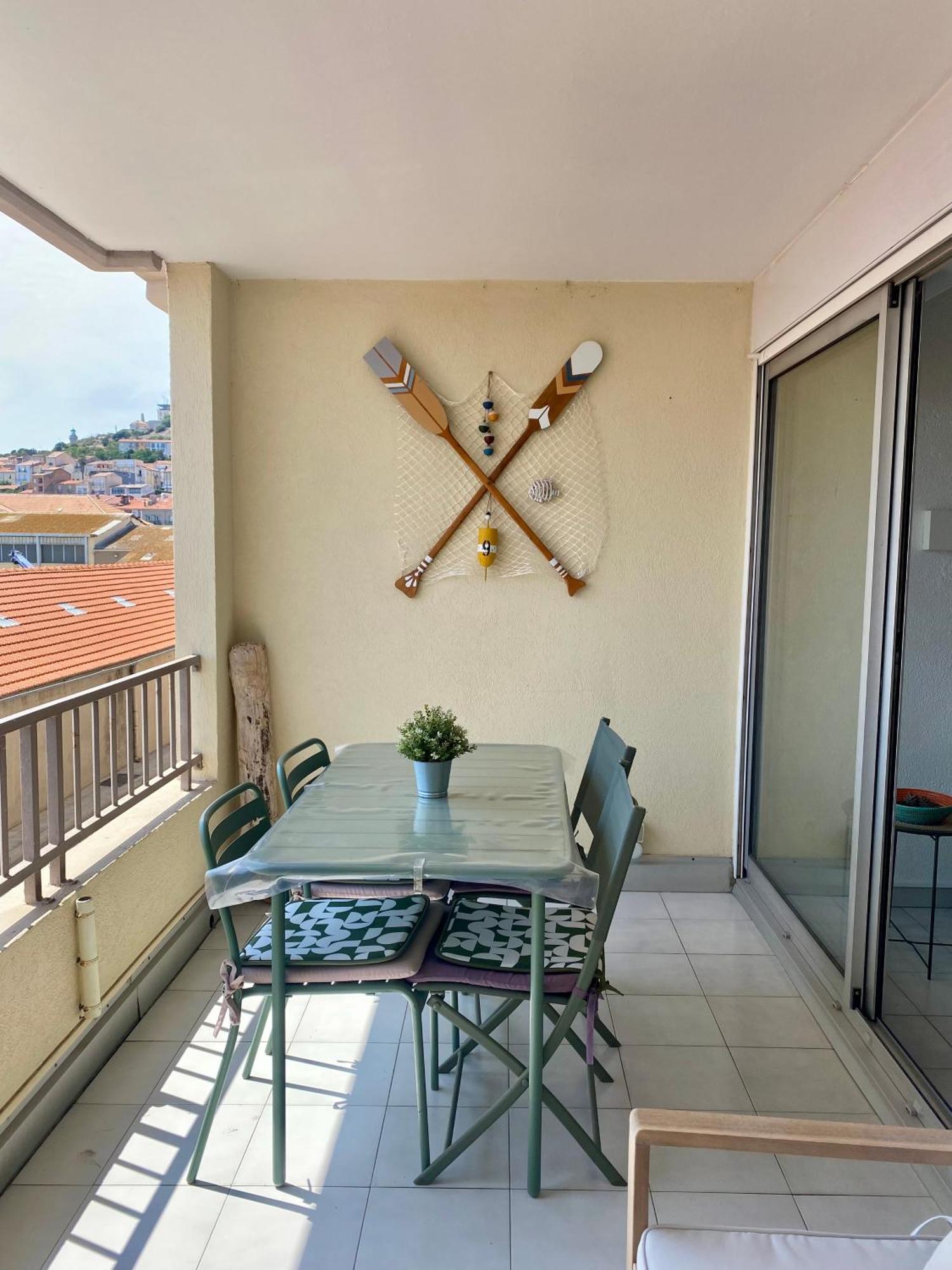 Escale Paisible A Sete, Belle Terrasse Vue Sur Mer Buitenkant foto